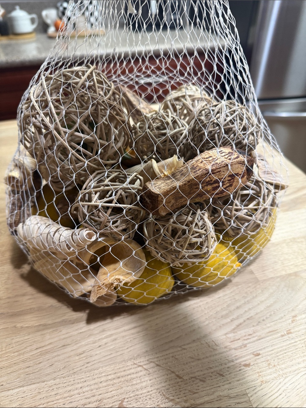 Natural Accents Beige & Yellow Lemons For Tray